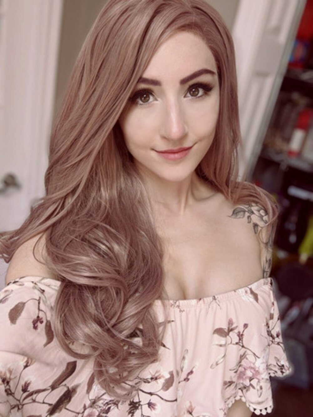 TrendyWigs Dusky Rose Synthetic Lace Front Wig